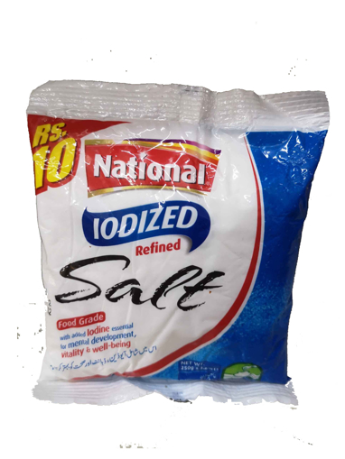 Picture of National Iodized Refined Salt Food Grade with Added Essentials 250 Grams